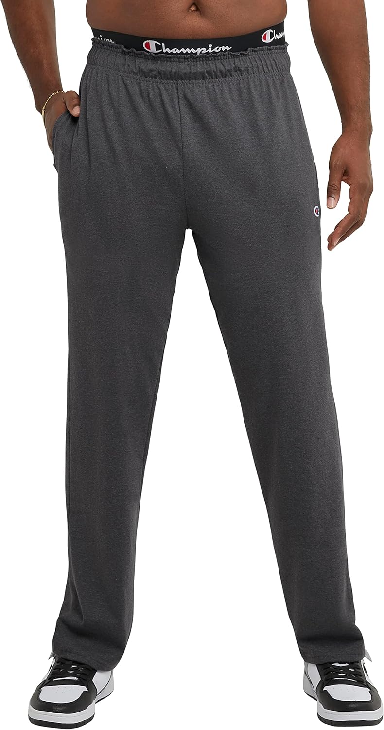 Champion Men's Lightweight Open-hem Lounge Pants for Comfort
