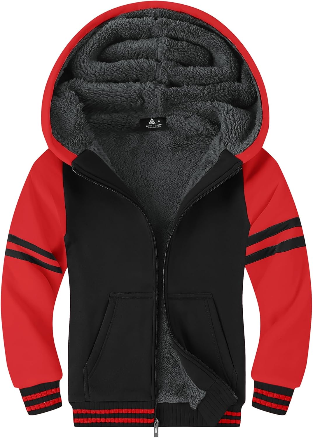 ZITY Boys Zip Up Hoodie Fleece Jacket for Warm Winter Wear