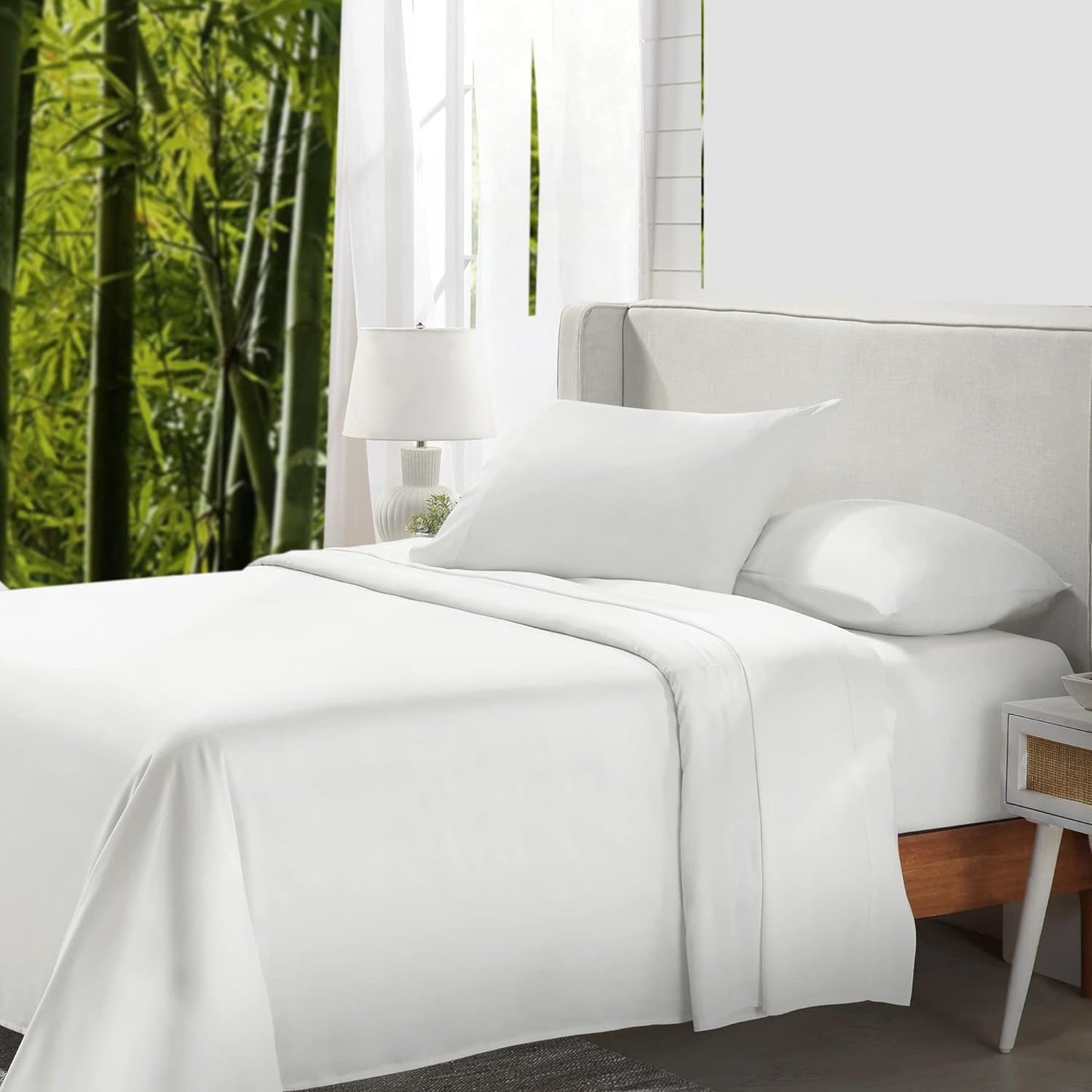 Rayon from Bamboo Queen Size Sheets for Luxurious Comfort