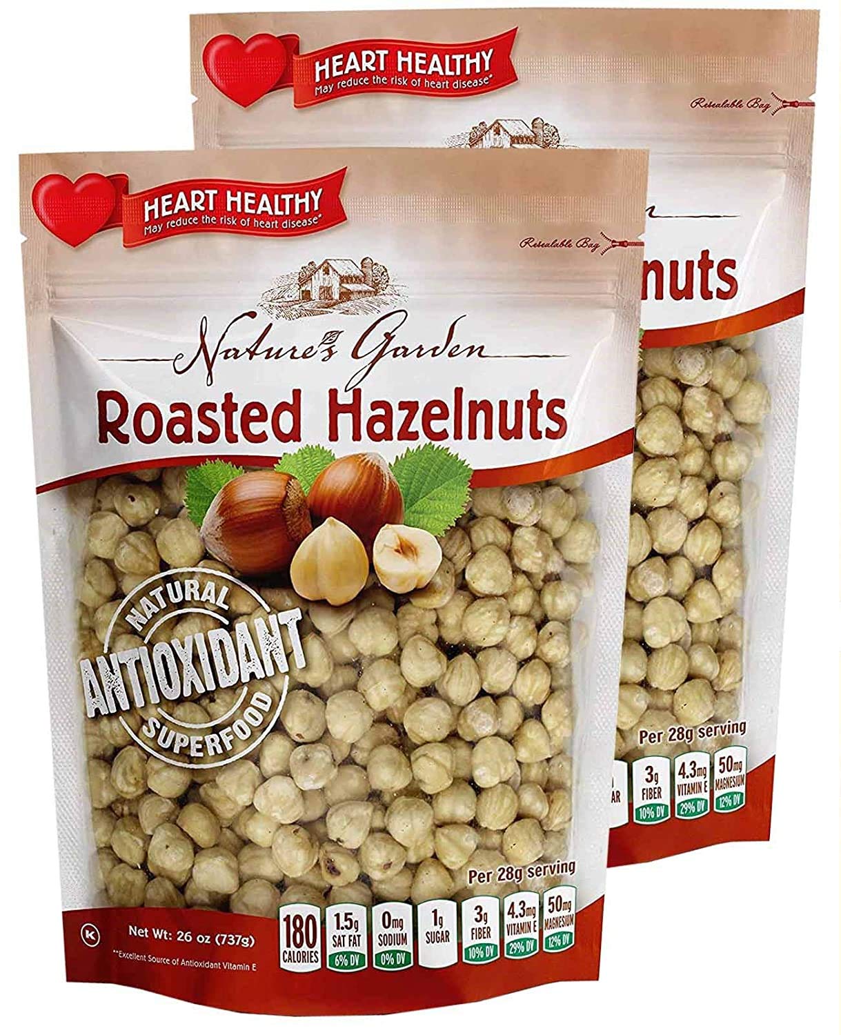 Natures Garden Roasted Hazelnuts - Healthy Snacking Delight