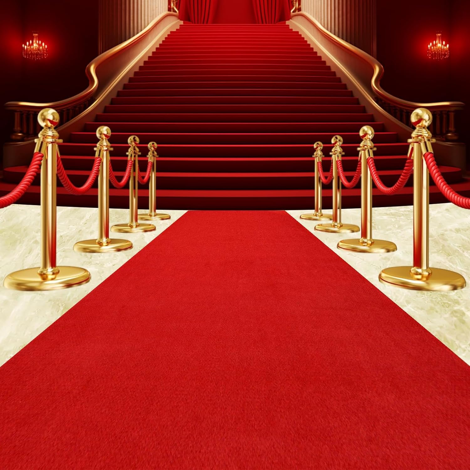 450 GSM Extra Thick Waterproof Red Carpet Runner for Events