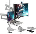 Laptop & 40 in Monitor Arm Pole Top Mount - Triple Display