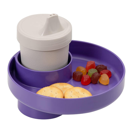 USA-Made Travel Tray: Convert Cup Holder for Anywhere! Purple