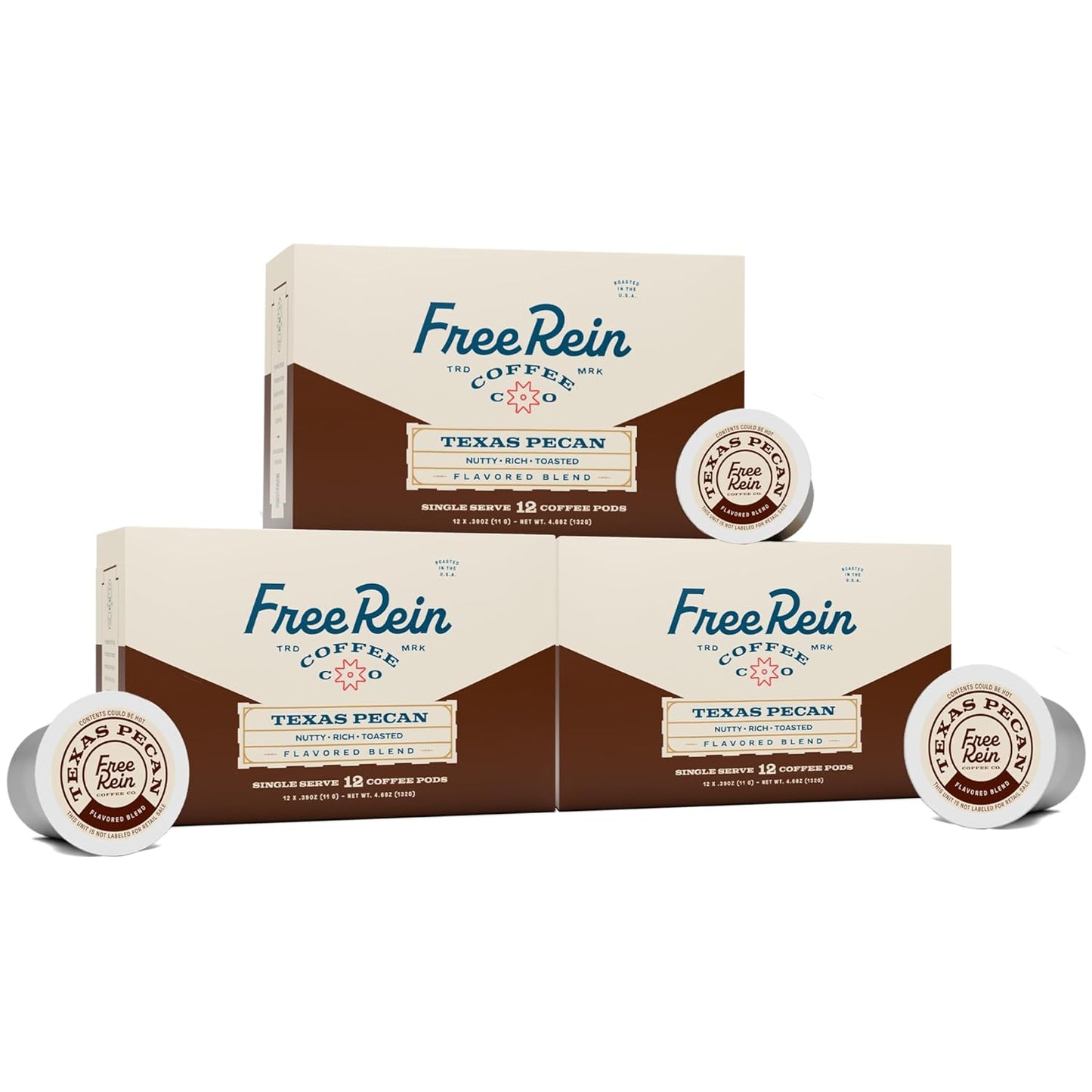 Texas Pecan Medium Roast Coffee Pods for Rich Flavor Experience