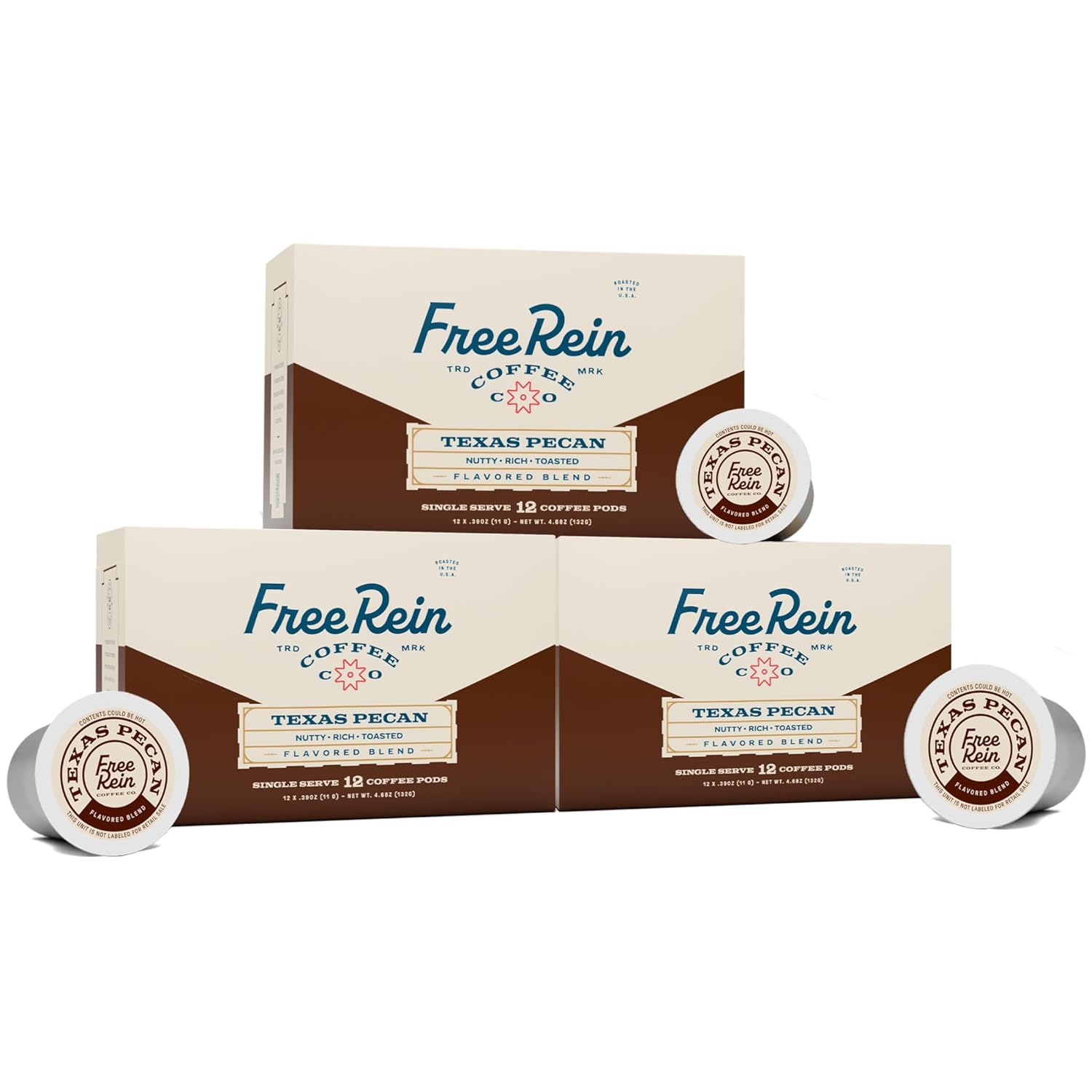 Texas Pecan Medium Roast Coffee Pods for Rich Flavor Experience