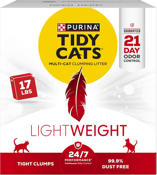 Purina Tidy Cats Lightweight Clumping Litter 24/7 Odor Control - 17 lb