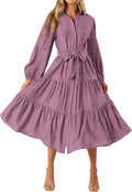 Chic MASCOMODA Long Sleeve Midi Dress for Women Fall Collection 2025