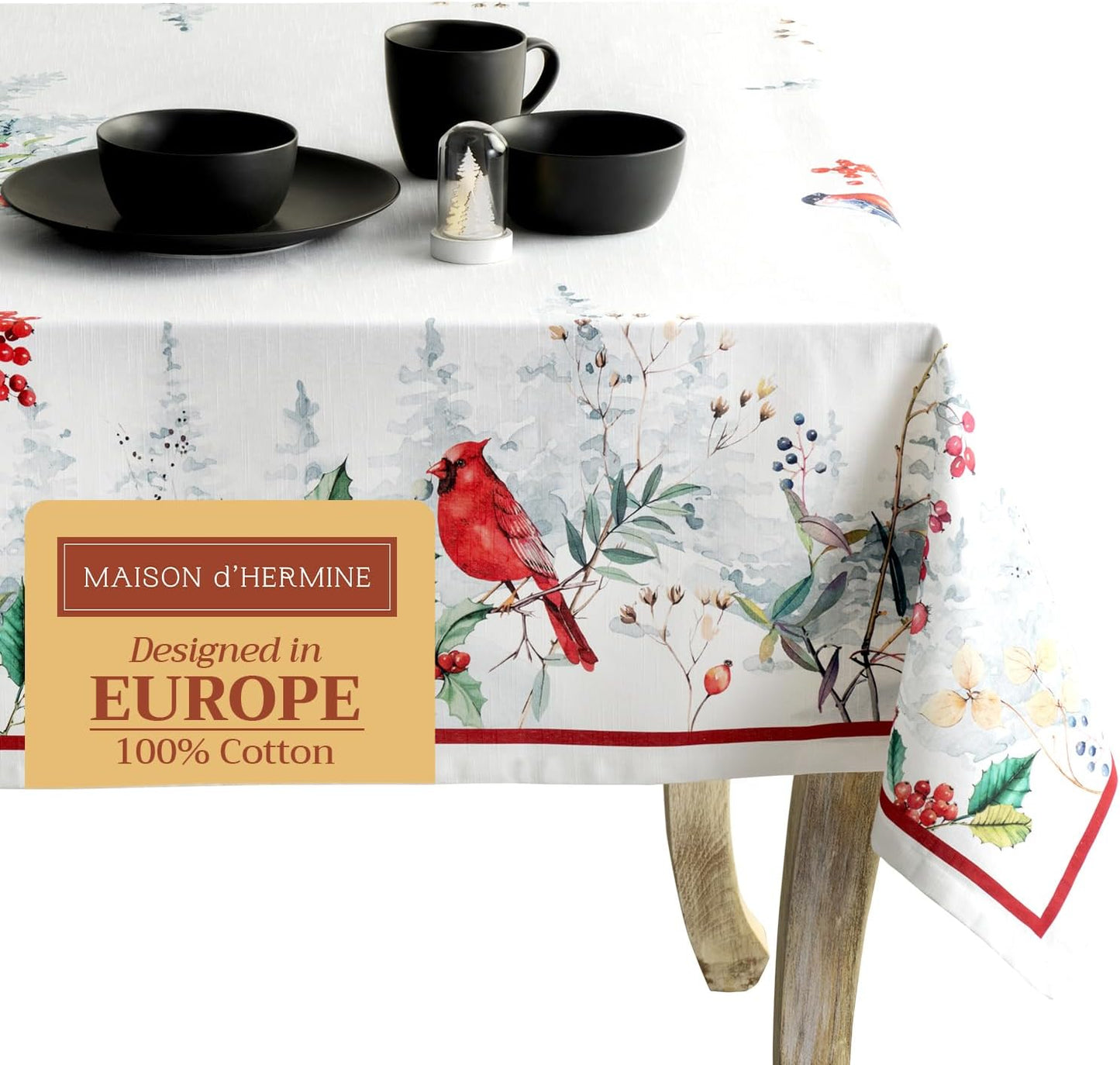 Elegant 100% Cotton Square Tablecloth for Every Occasion