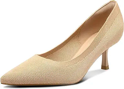 mysoft Women's Pumps 2inch Kitten Heel Pointed Toe Dress Shoes