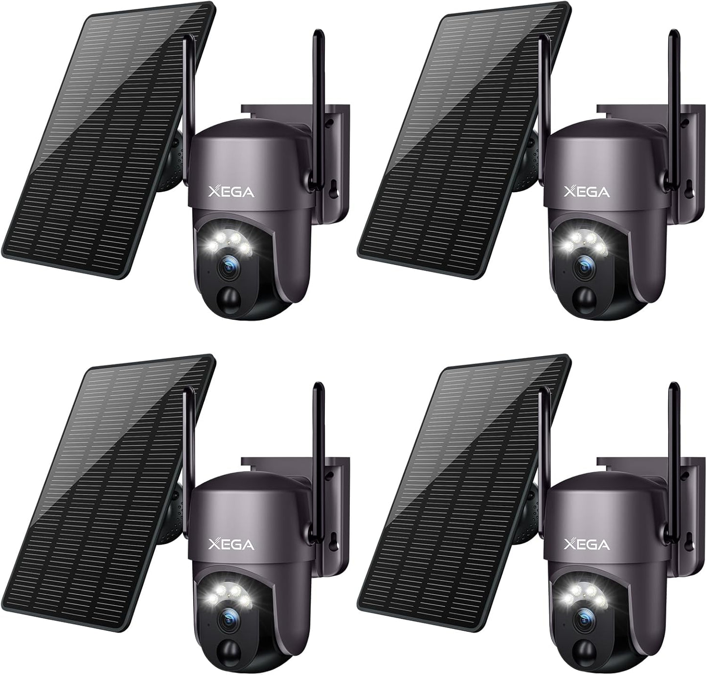 Xega 4 Pack Wireless Outdoor Security Cameras with 2K Vision