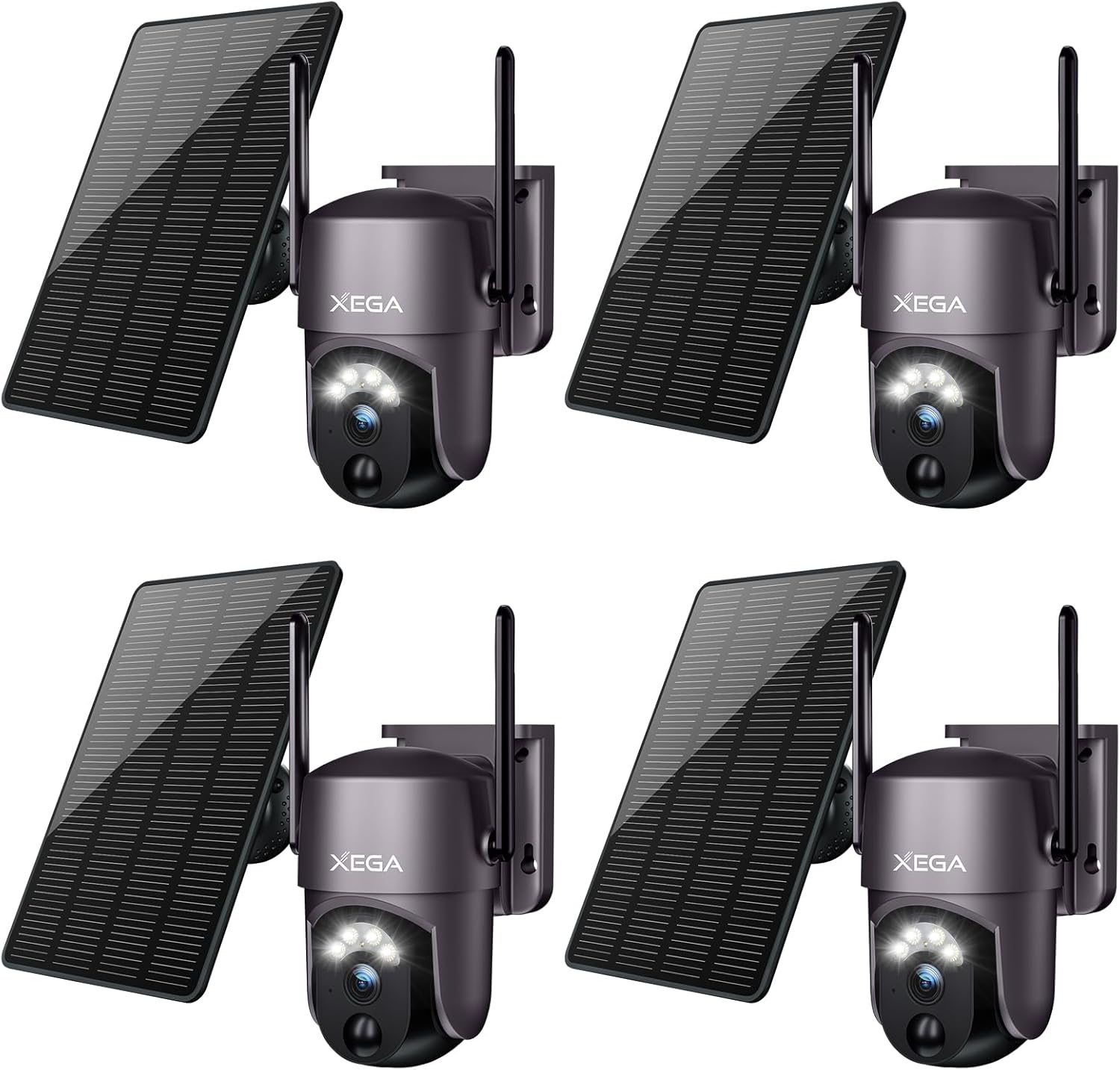 Xega 4 Pack Wireless Outdoor Security Cameras with 2K Vision