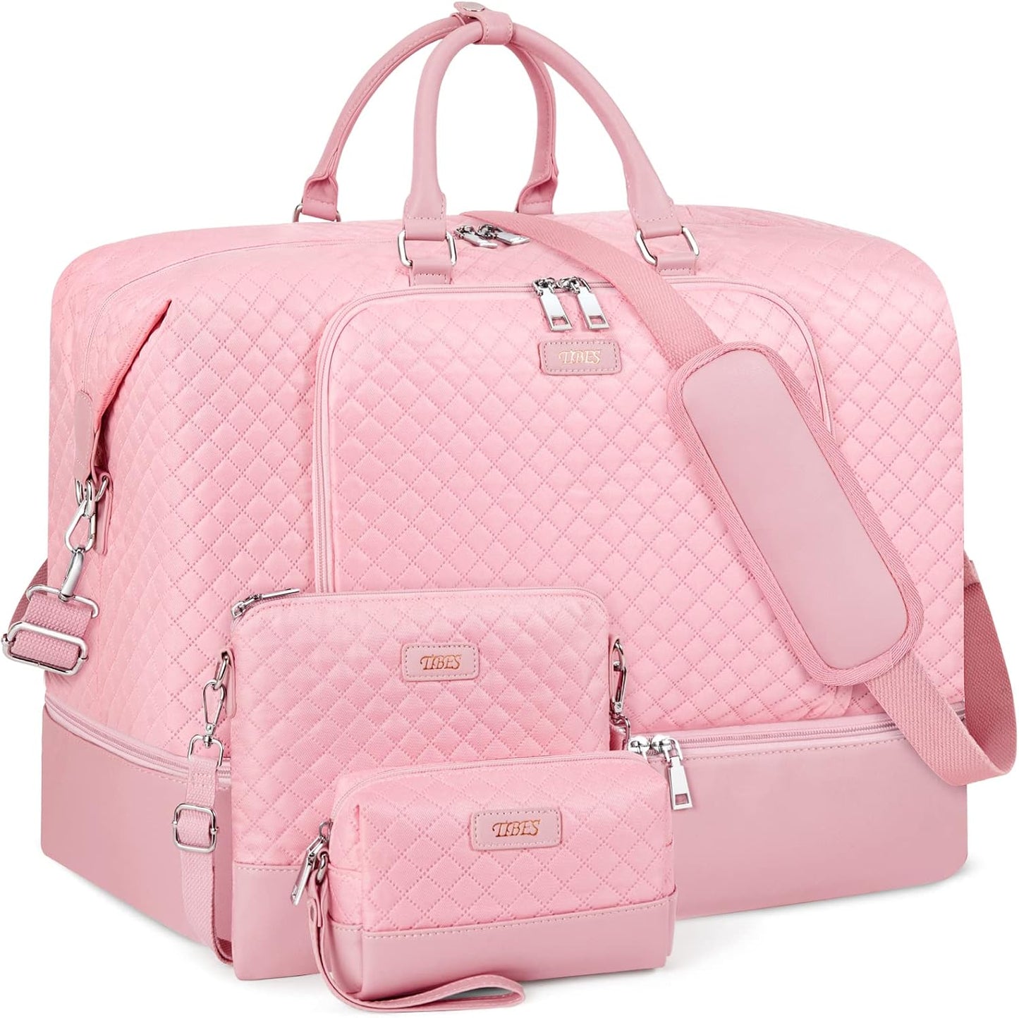 Oversized Travel Weekender Bag for Women with Shoe Compartment