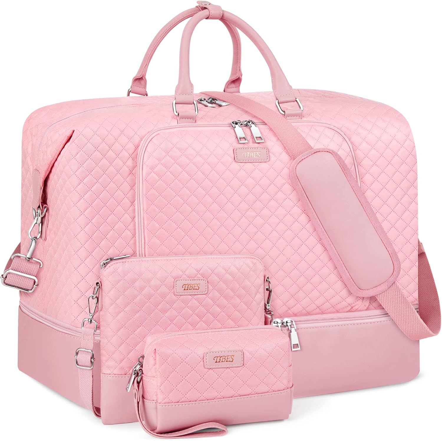 Oversized Travel Weekender Bag for Women with Shoe Compartment