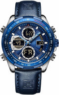 AIMES Watch for Men Sport Military Chronograph - Durable Dual Time
