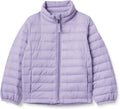 Girls Lightweight Water-Resistant Packable Mock Puffer Jacket - Hooded