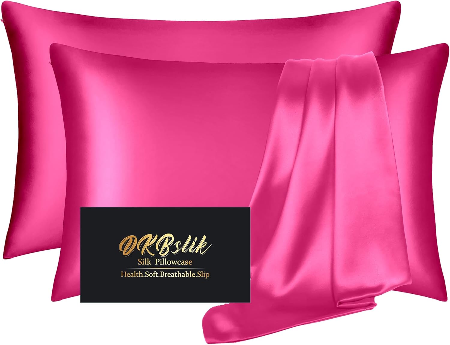 Silk Pillowcase 2 Pack for Hair and Skin - King Size Set