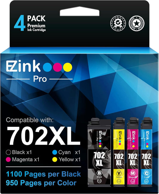 Epson 702XL Ink Replacements - Vibrant Colors!