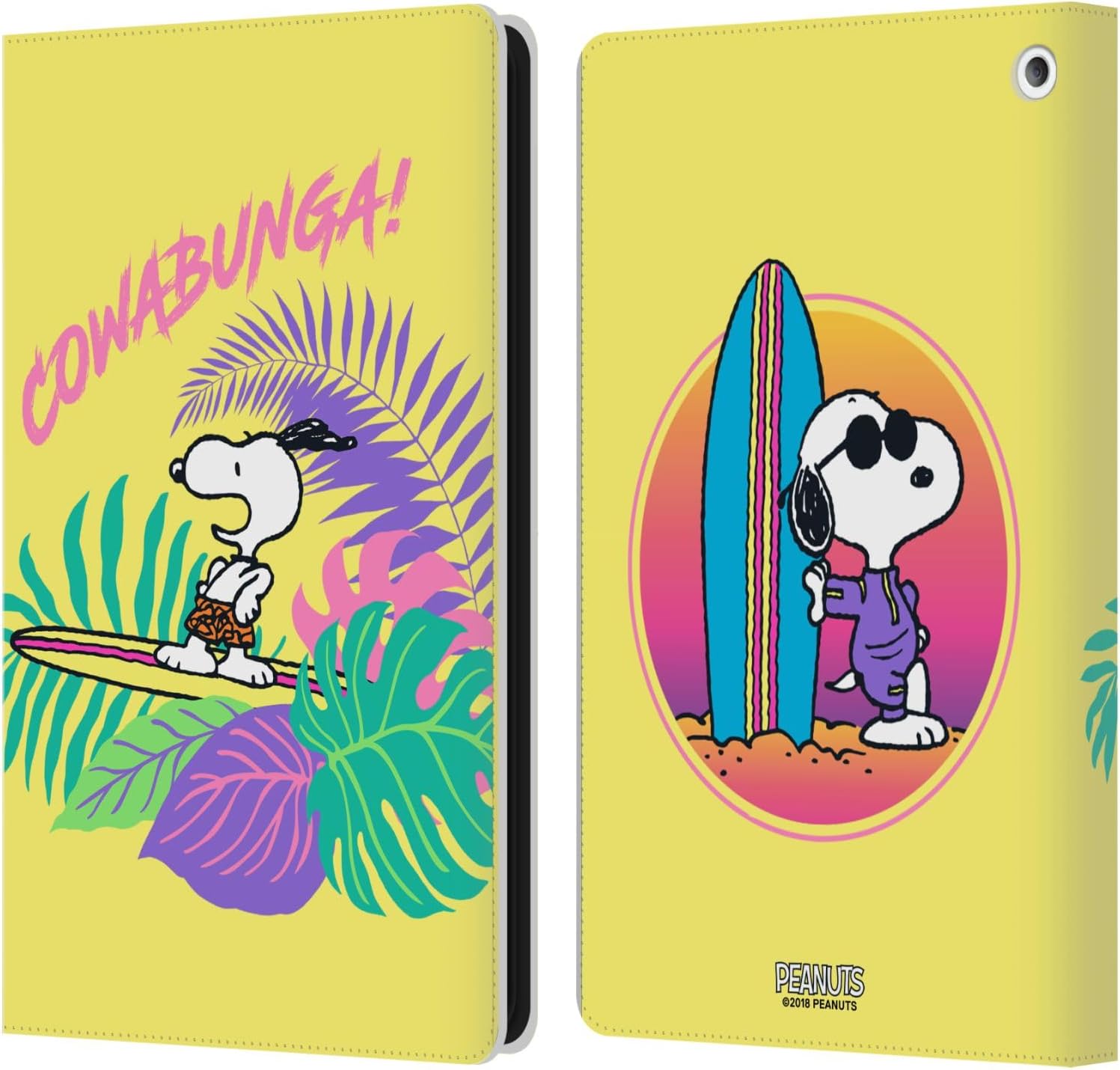 Peanuts Cowabunga! Snoopy Aloha Disco Leather Wallet Case