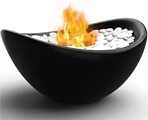 Vizayo Tabletop Fire Pit Bowl - Elegant Indoor Outdoor Decor