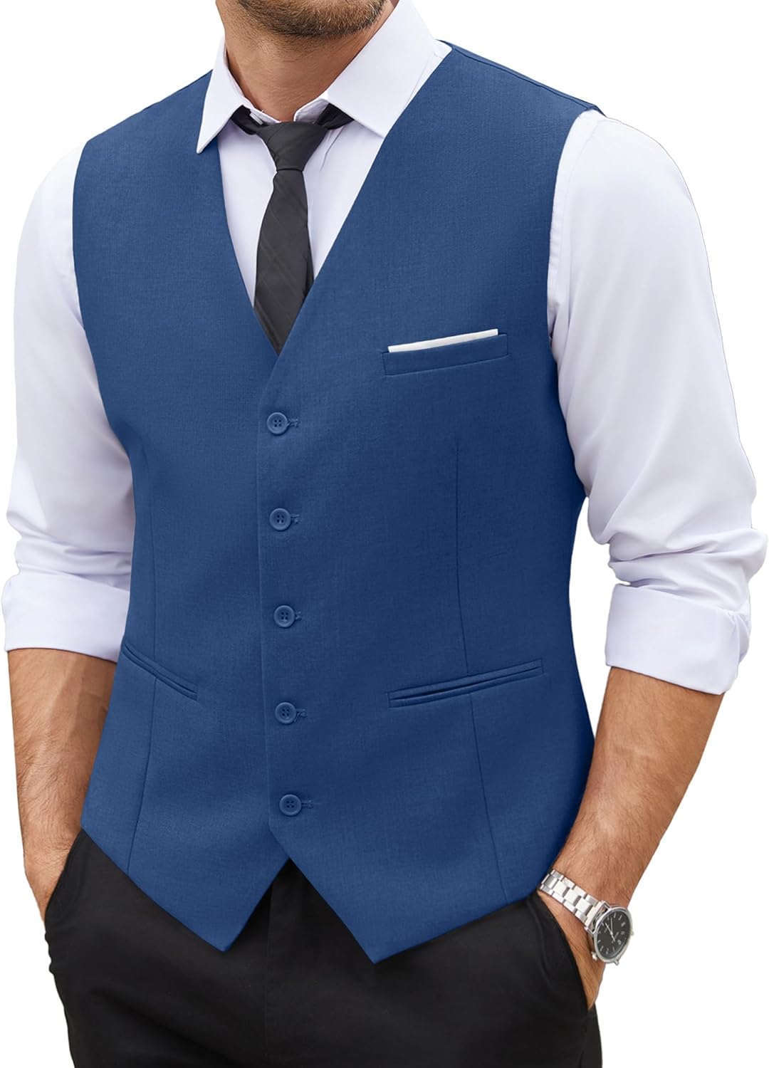 COOFANDY Men's Suit Vest Slim Fit for Business and Casual Wear