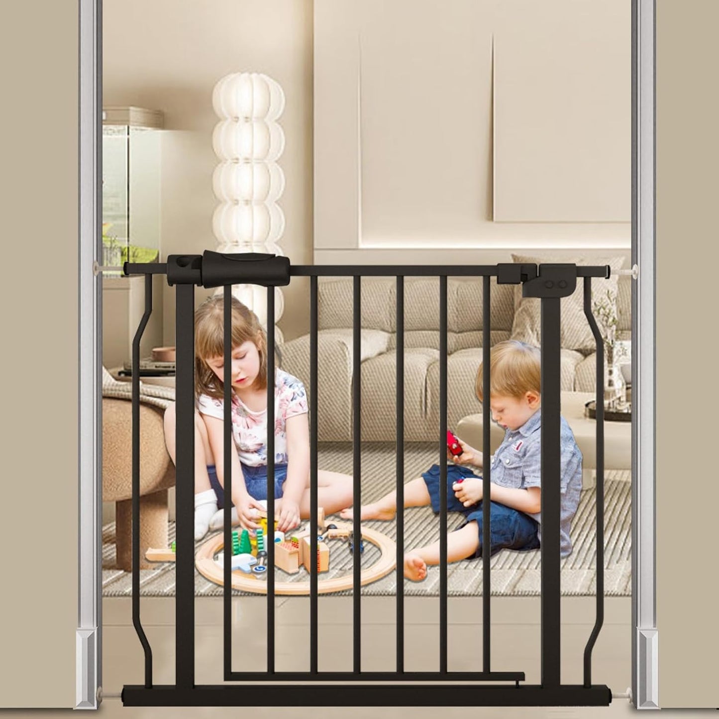 Baby Gate for Stairs 29.13in-33.86in Wide for Kids and Pets