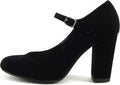 Closed Toe Ankle Strap Block Heel for Women - Comfortable Everyday
