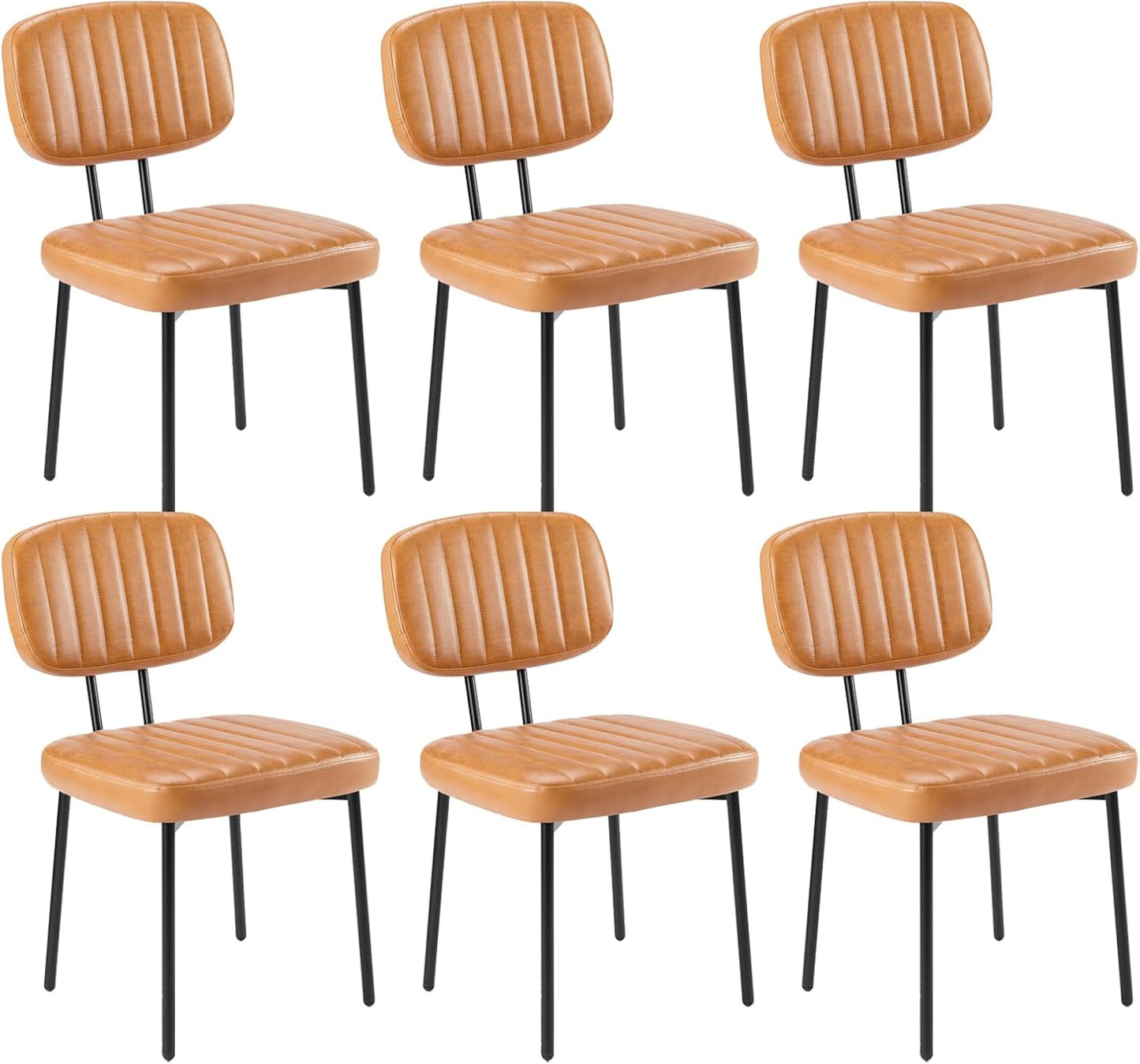 Mid Century Modern Dining Chairs Set of 6 for Kitchen & Living Room