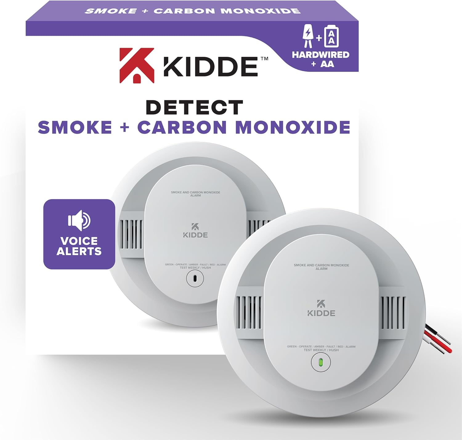 Kidde Hardwired Smoke & Carbon Monoxide Detector with Alerts
