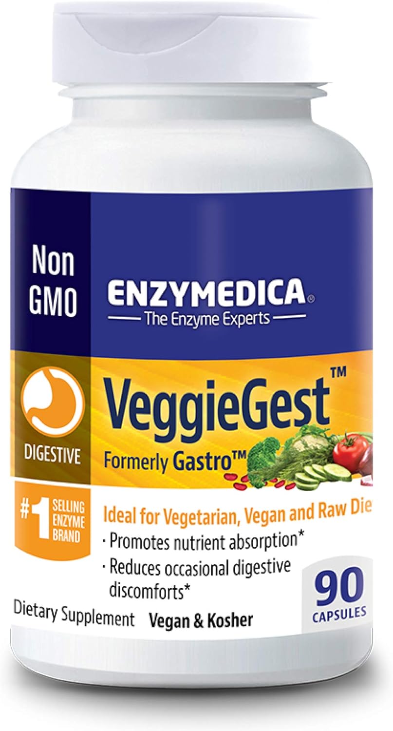 Enzymedica VeggieGest Digestive Enzymes for Vegan Diets