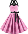 Classic 50s Swing Dress with Polka Dots for Women's Style