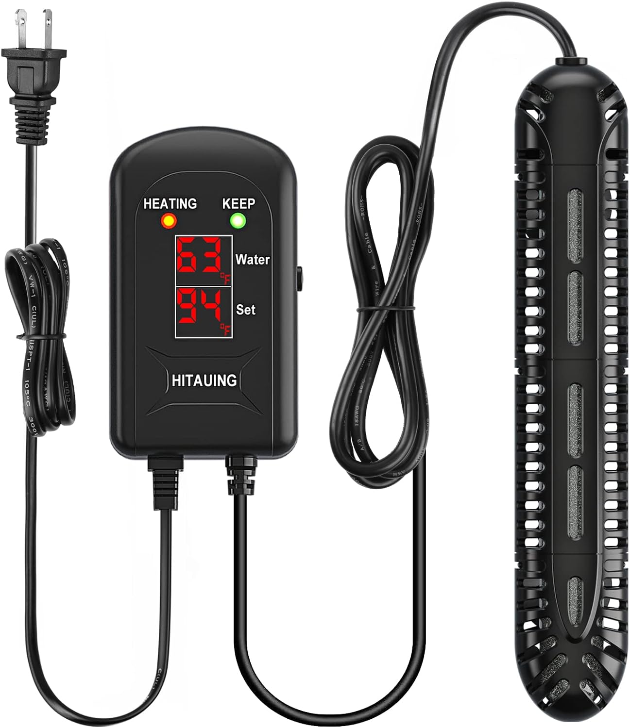 200W Submersible Fish Tank Heater with LED Display