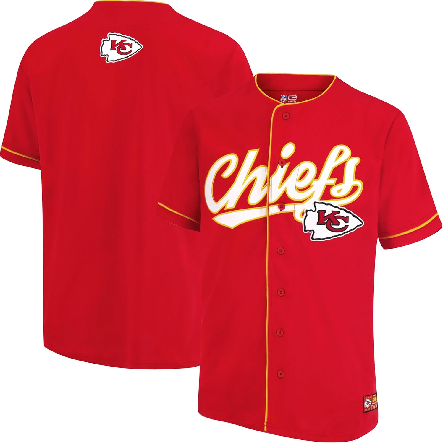 Ultra Game Men's Mesh Baseball Jersey Tee Shirt for NFL Fans