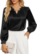 Women's Satin Silk Blouses - Chic Tops for Elegant Casual Outfits