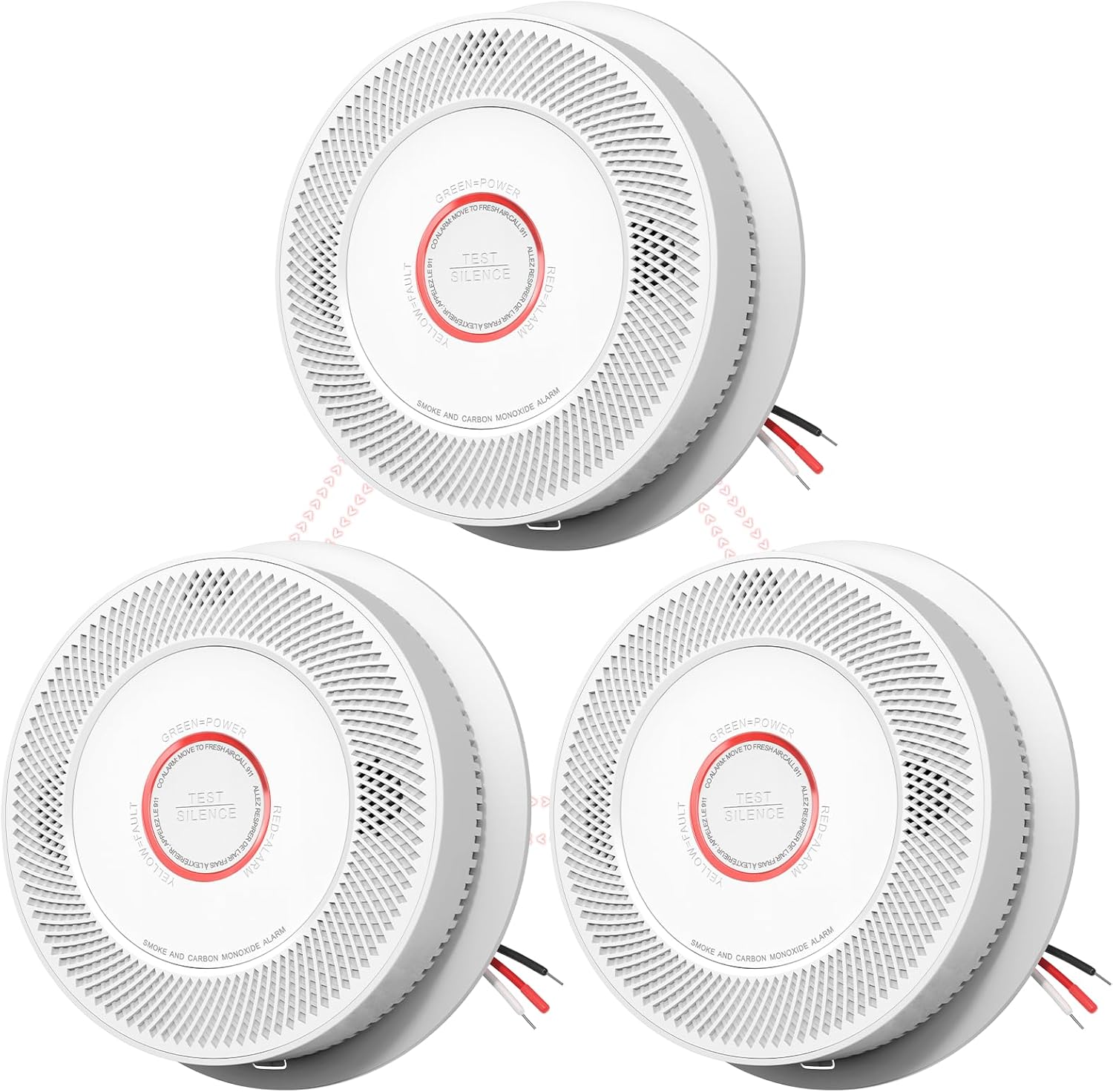 Ecoey Hardwired Smoke and Carbon Monoxide Detector for Safety