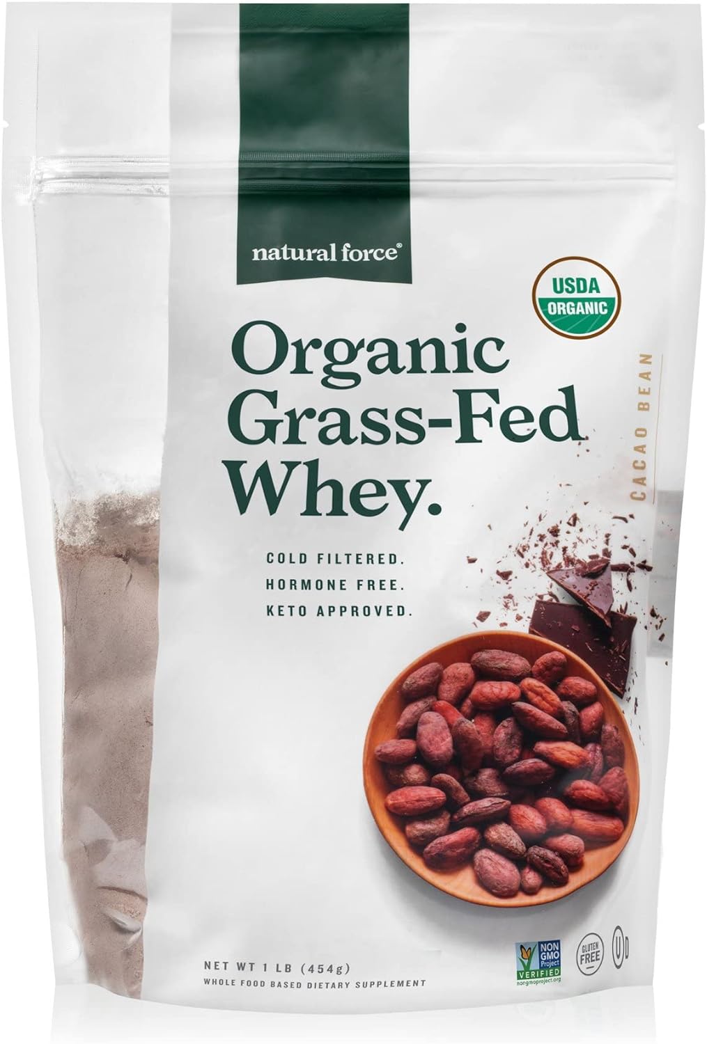 Natural Force Organic Grass Fed Whey Protein Powder for Keto
