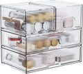 ZHIAI Stackable Storage Box Acrylic Organizer - Clear Cosmetic Drawers