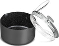 MICHELANGELO 3 Quart Saucepan with Lid - Durable Nonstick Cookware