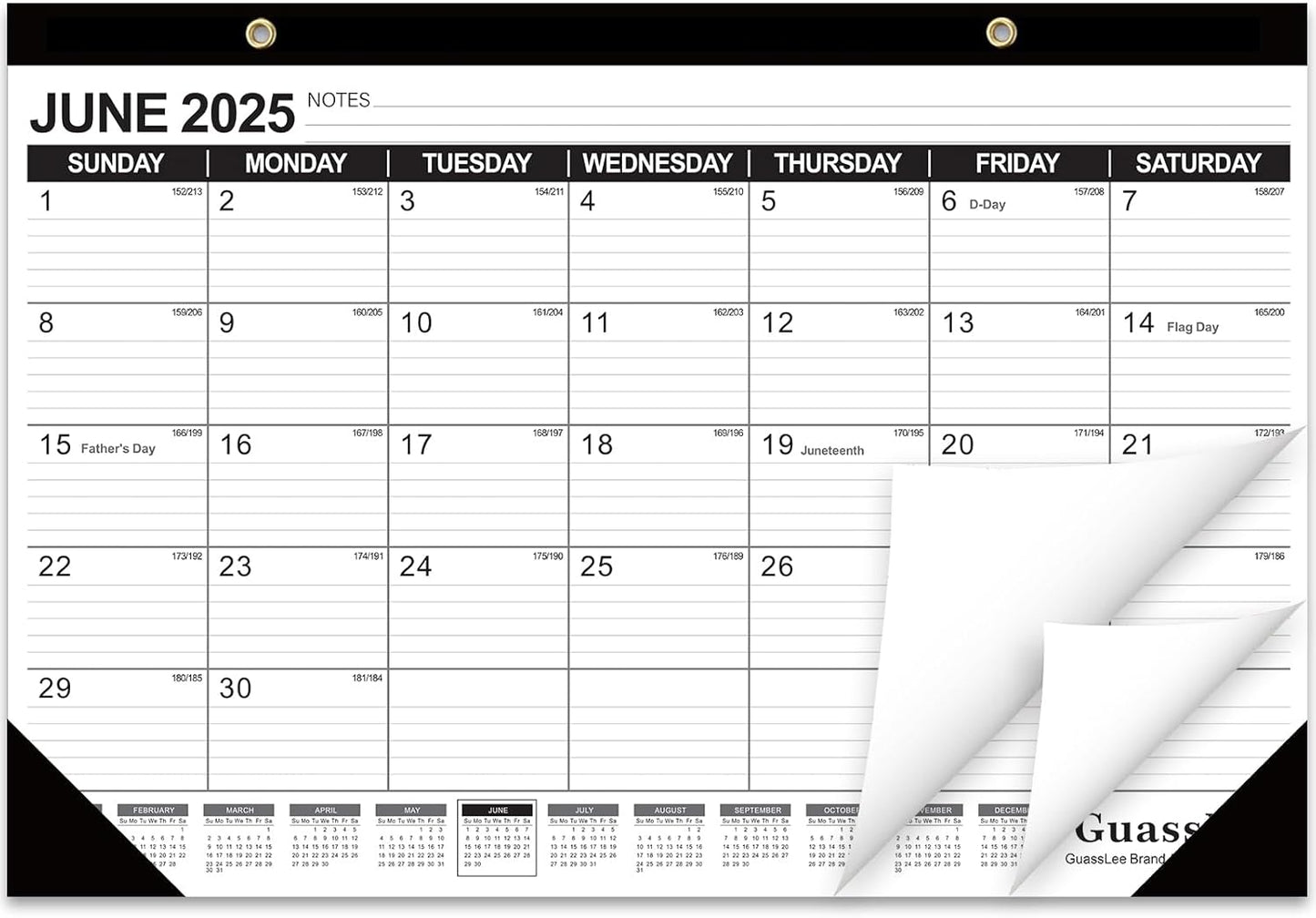 GuassLee Academic Desk Calendar 2025-2026 - Stay Organized in Style!