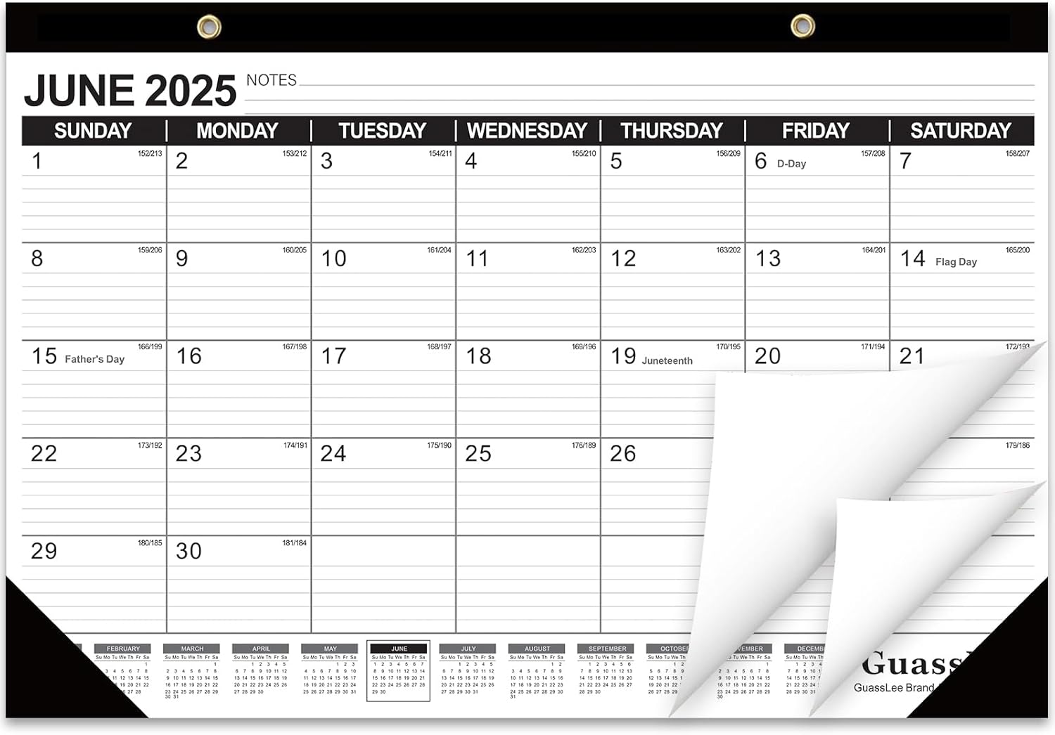 GuassLee Academic Desk Calendar 2025-2026 - Stay Organized in Style!