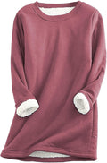 Yeokou Women Sherpa Lined Fleece Crewneck Sweatshirt (Style RM23)