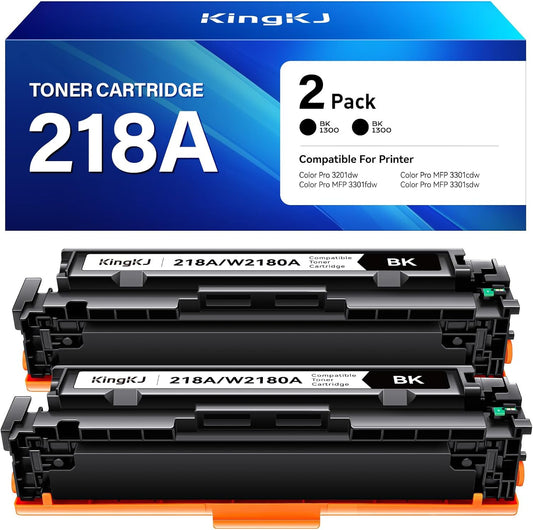 KingKJ 2-Pack Black Toner for HP Color Laserjet