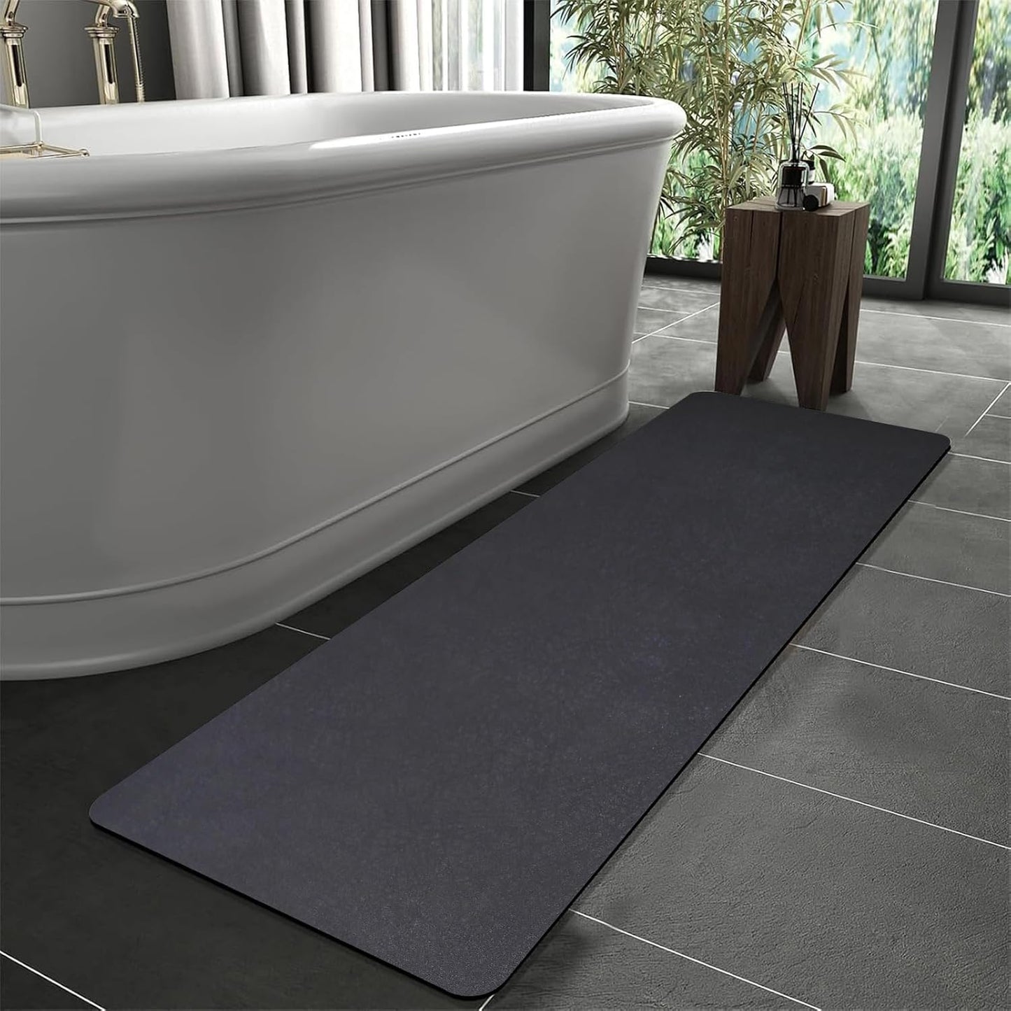 Diatomaceous Earth Bath Mat Super Absorbent Quick Dry Non Slip