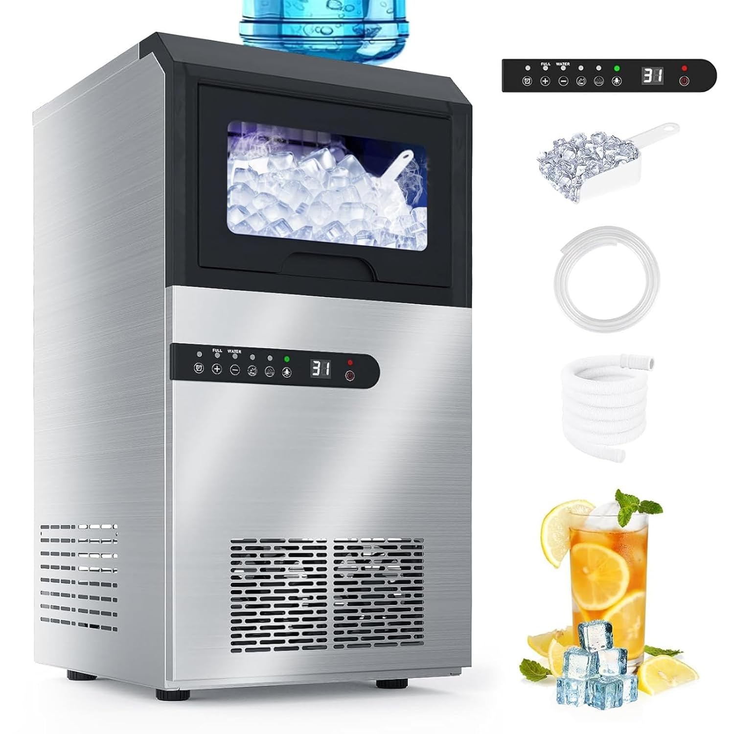 ADVWIN Commercial Ice Maker Machine for Home and Business Use
