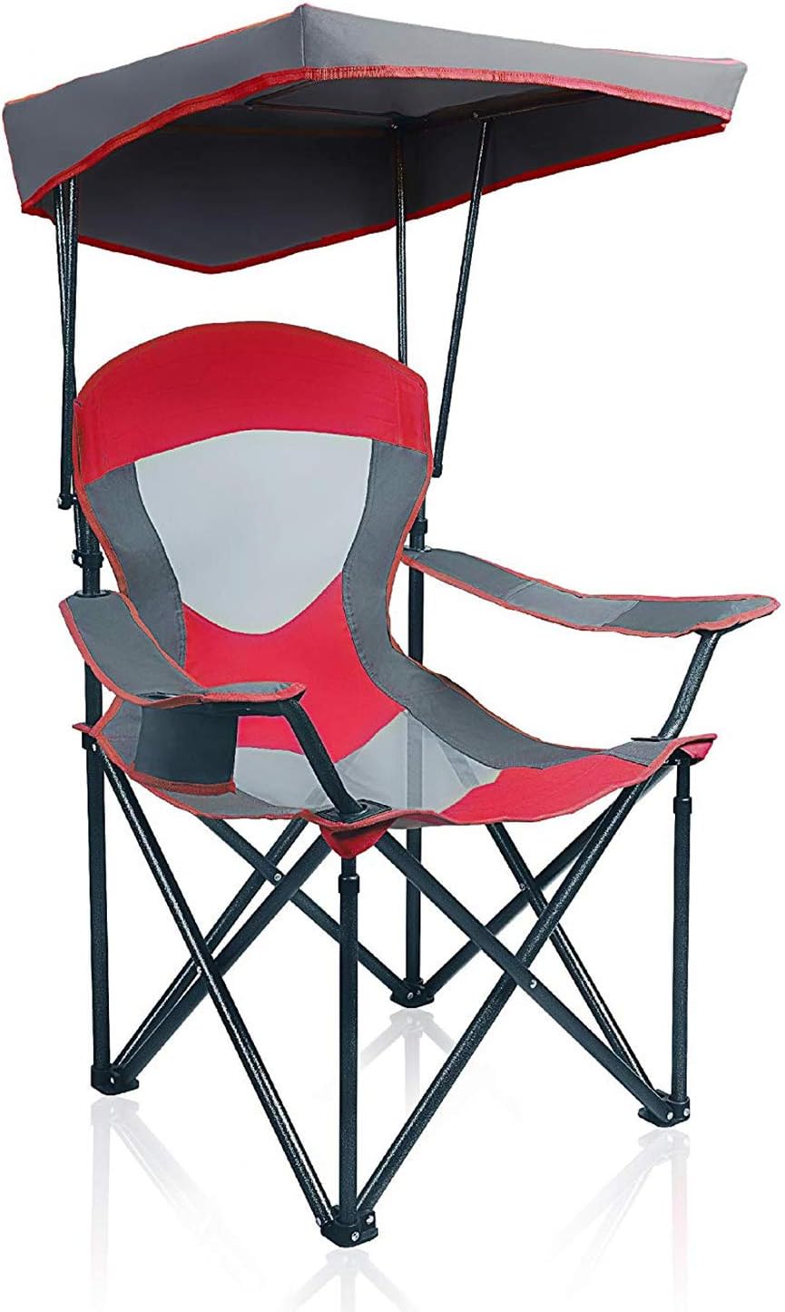 ALPHA CAMP Heavy Duty Canopy Lounge Chair for Outdoor Comfort