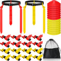 Wettarn 16 Player Flag Football Belts Set - Complete 48 Flag Kit