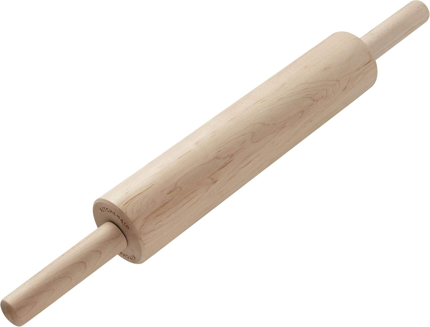 KitchenAid Gourmet Maple Wood Handled Rolling Pin for Baking