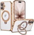 Compatible with iPhone 17 Case with 360 Spin Magnetic Ring Stand