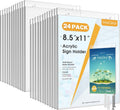 MaxGear Wall Mount Sign Holder 8.5 x 11 - Clear Acrylic Display