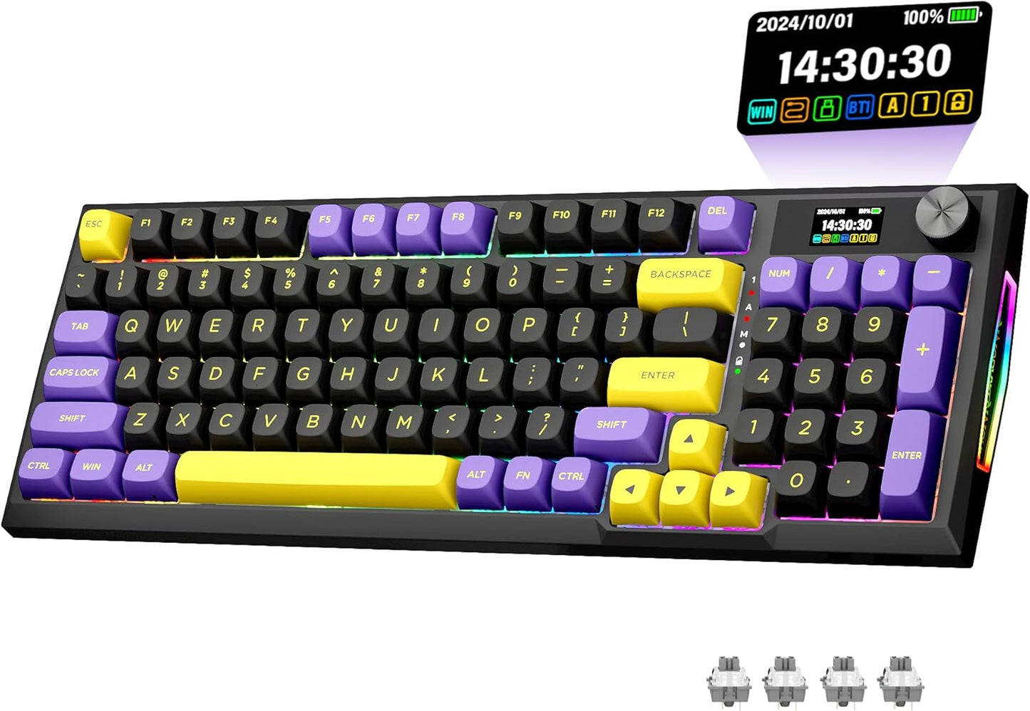 Redragon K725LBY Wireless Mechanical Keyboard with Smart Screen