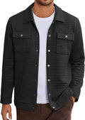 COOFANDY Mens Waffle Shirt Jacket - Lightweight Layering Shacket